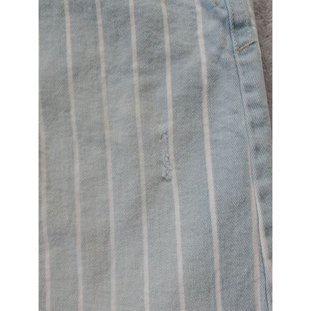 Kensie Light Blue and White Denim Striped Jean Skirt Size 4 - Picture 3 of 9